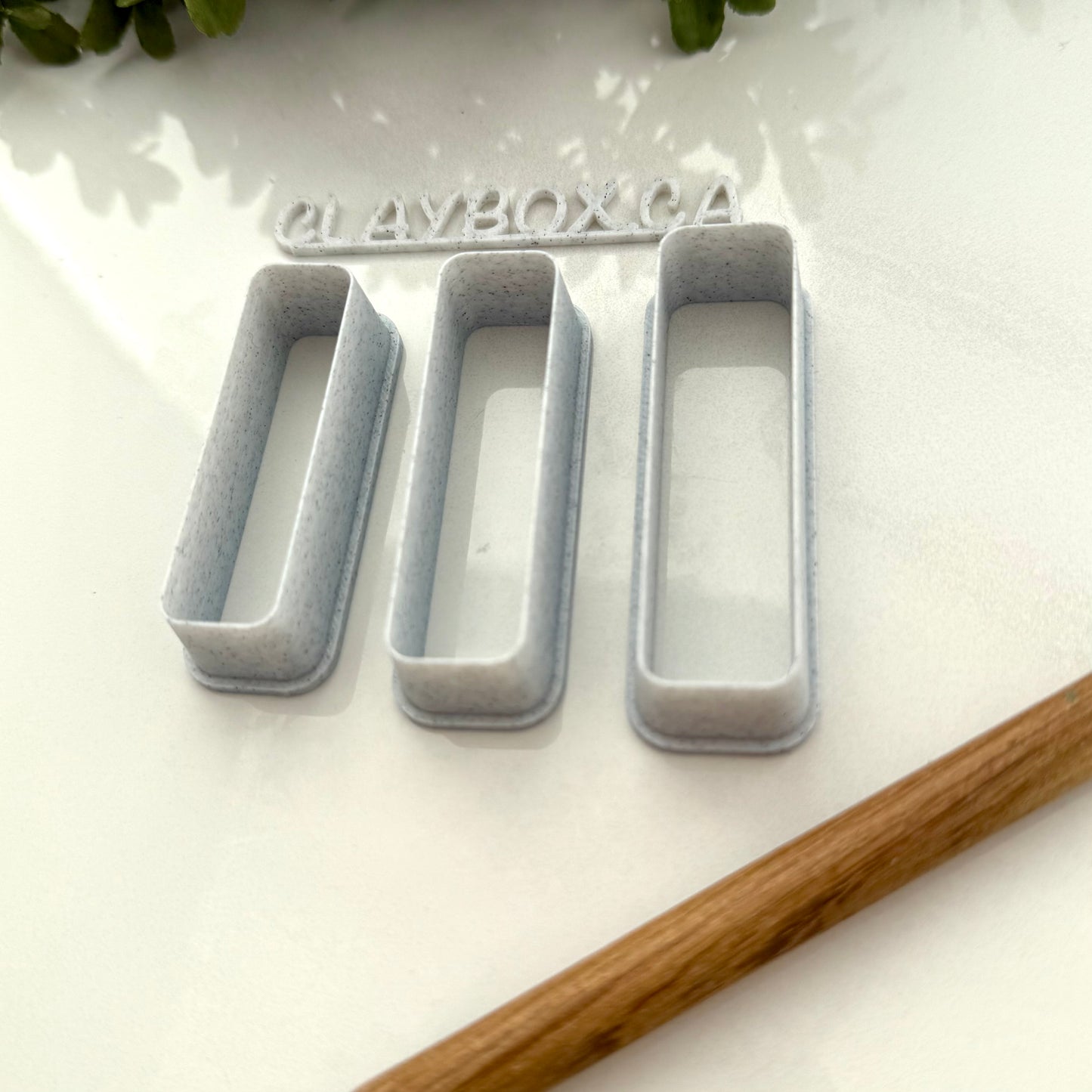 Extra Slim Rectangle Cutter Set for Polymer Clay