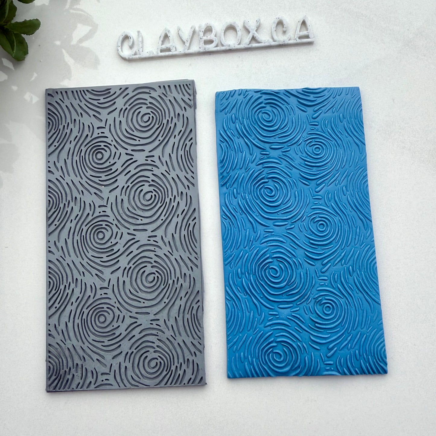 Ripples Texture Mat for Polymer Clay - Laser Engraved Rubber Stamp