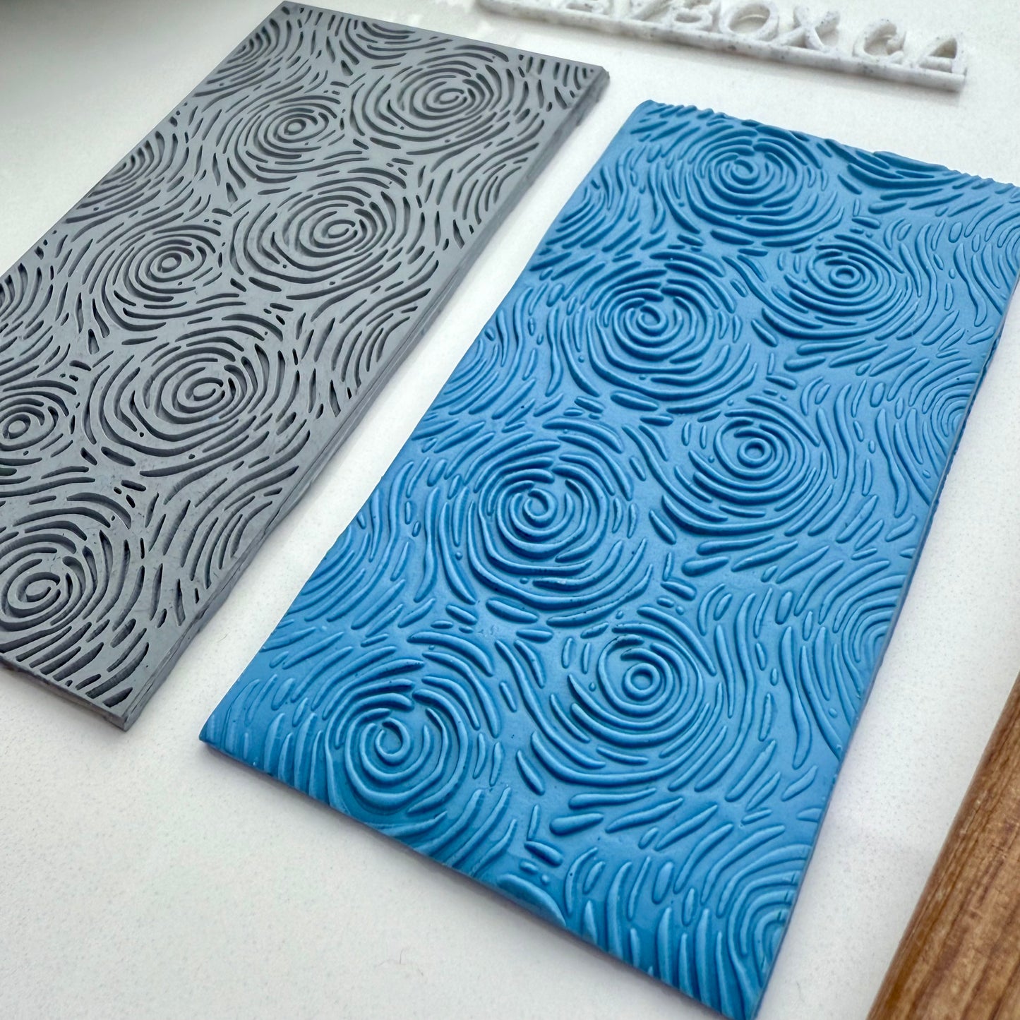 Ripples Texture Mat for Polymer Clay - Laser Engraved Rubber Stamp