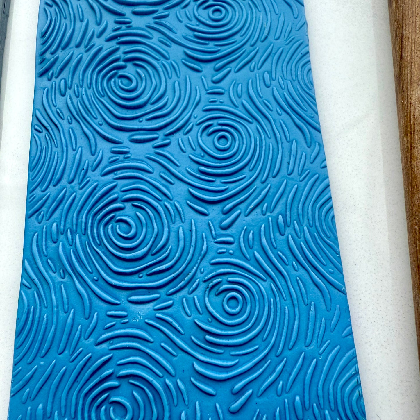 Ripples Texture Mat for Polymer Clay - Laser Engraved Rubber Stamp