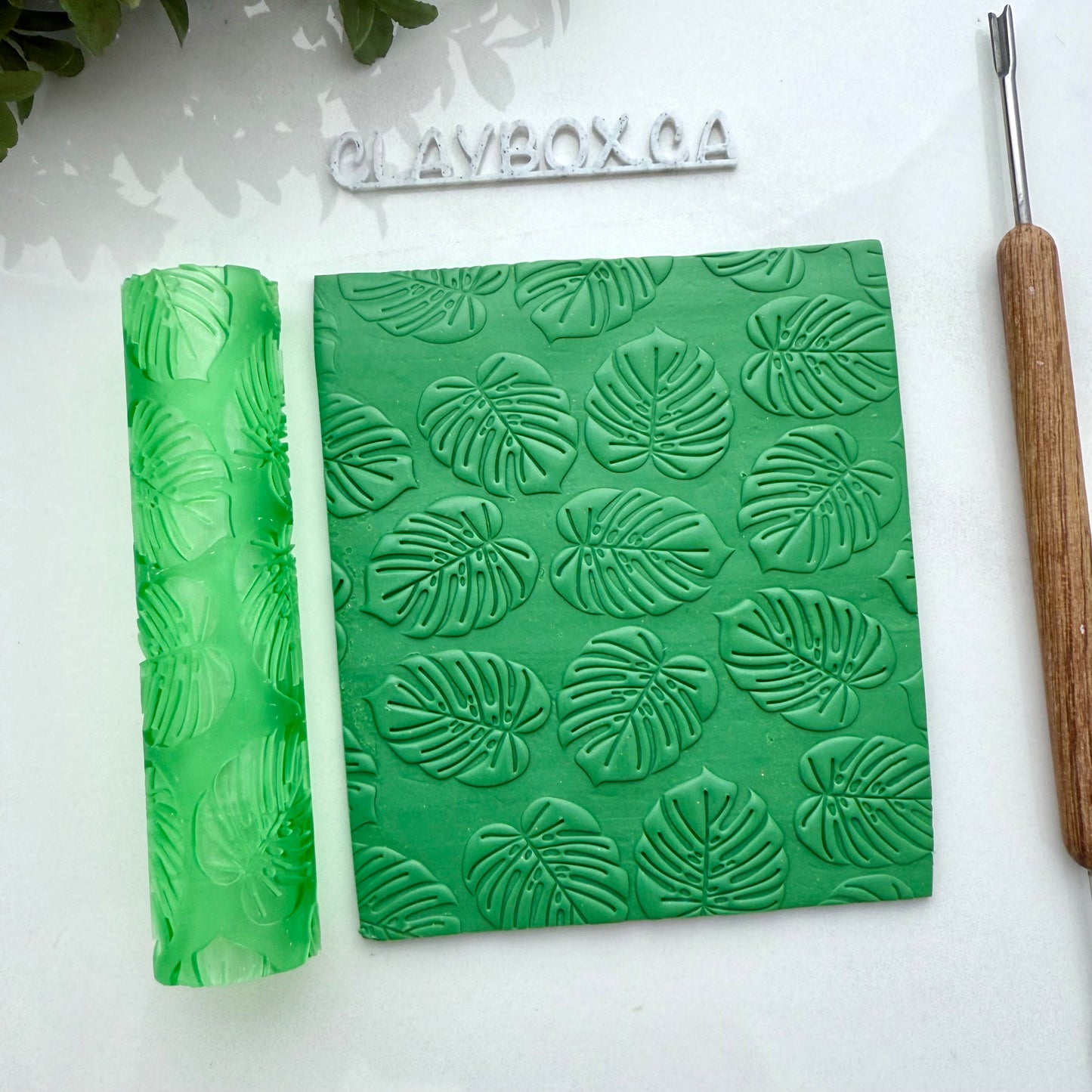 Monstera Leaf Texture Roller – Polymer Clay Texture Tool