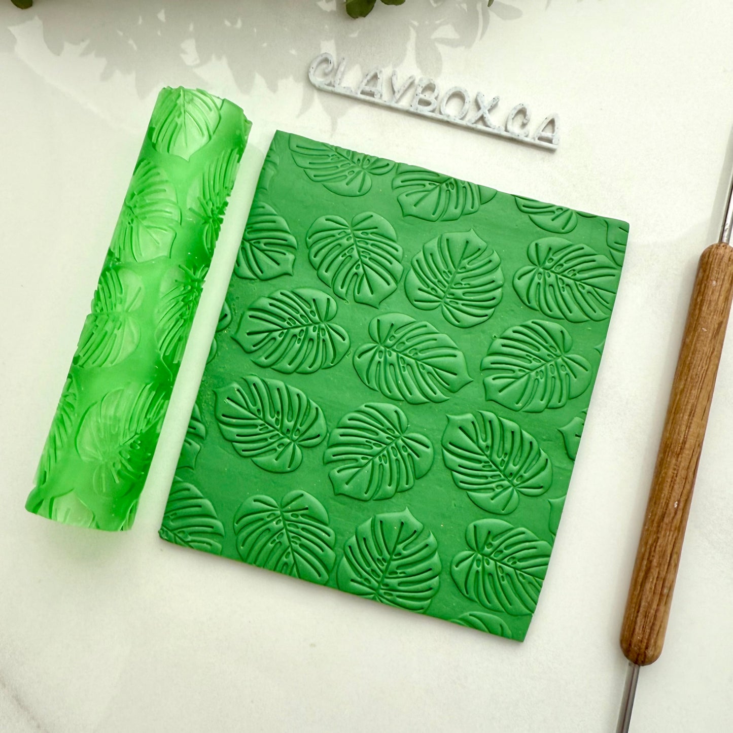 Monstera Leaf Texture Roller – Polymer Clay Texture Tool