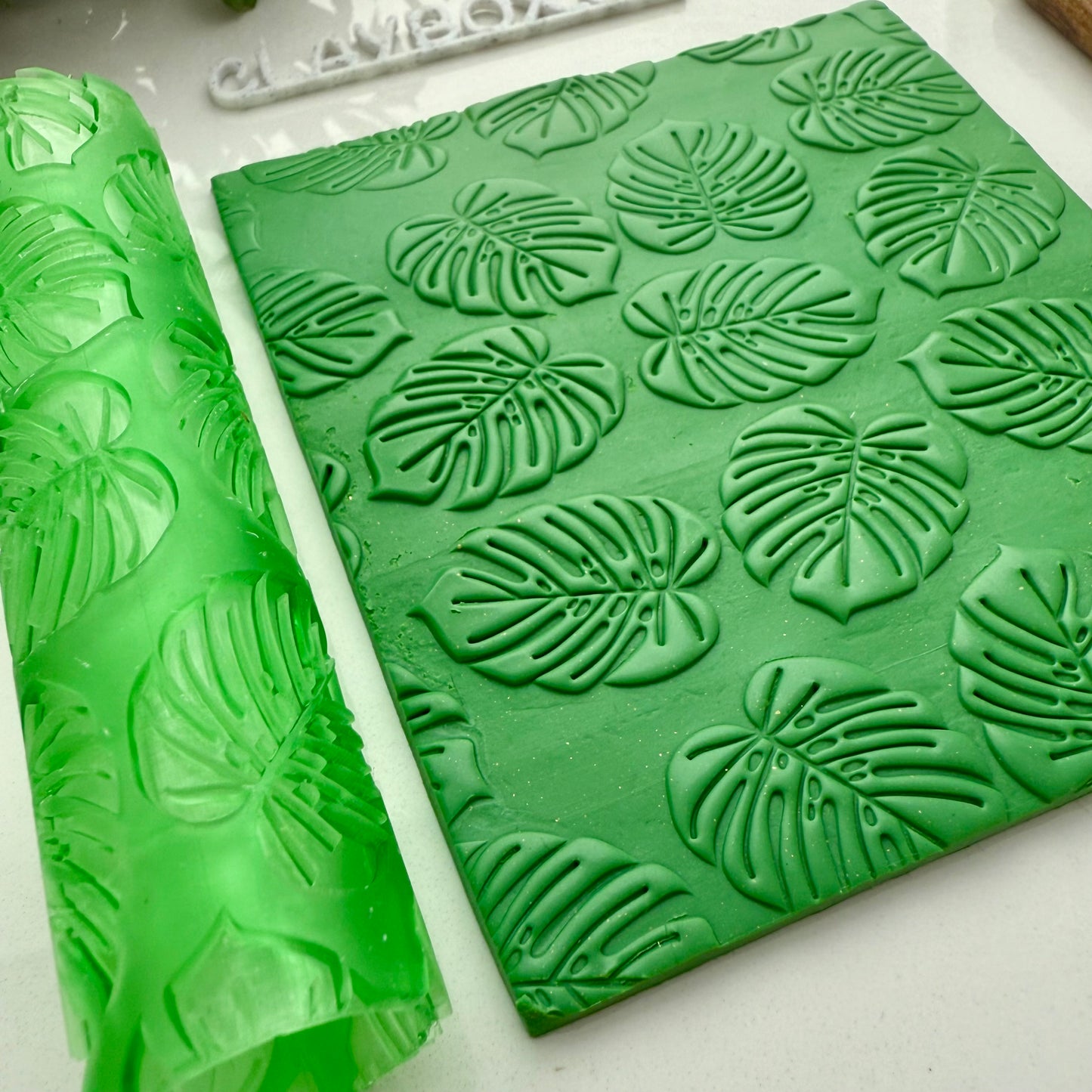 Monstera Leaf Texture Roller – Polymer Clay Texture Tool