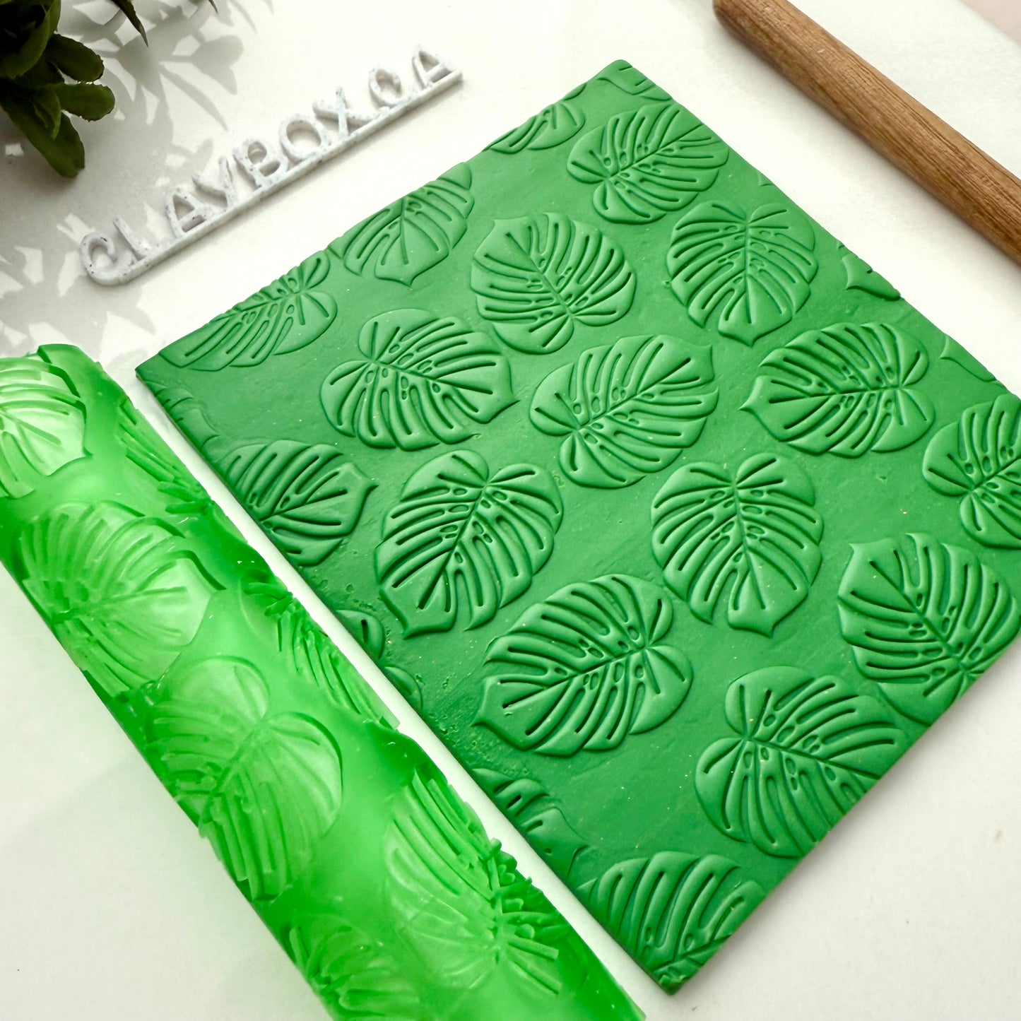 Monstera Leaf Texture Roller – Polymer Clay Texture Tool