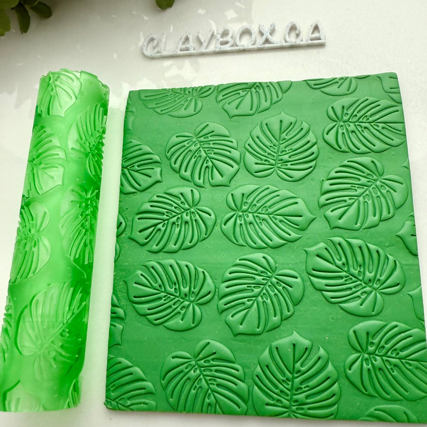 Monstera Leaf Texture Roller – Polymer Clay Texture Tool