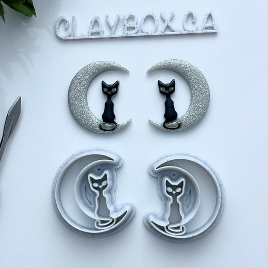 Cat on the moon cutter pair