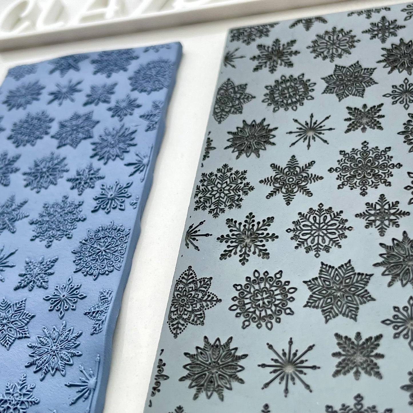 Snowflakes texture mat