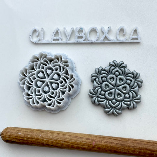 Henna heart mandala combined stamp/cutter