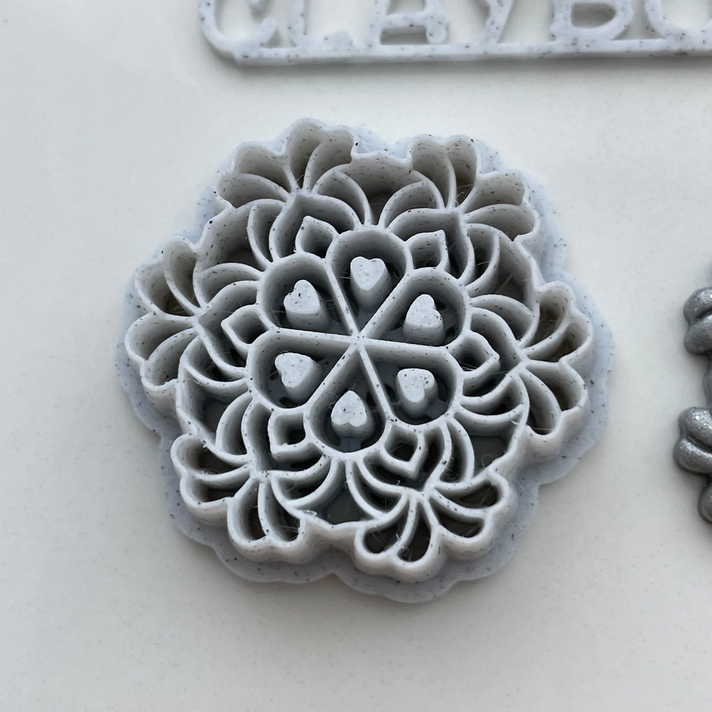 Henna heart mandala combined stamp/cutter