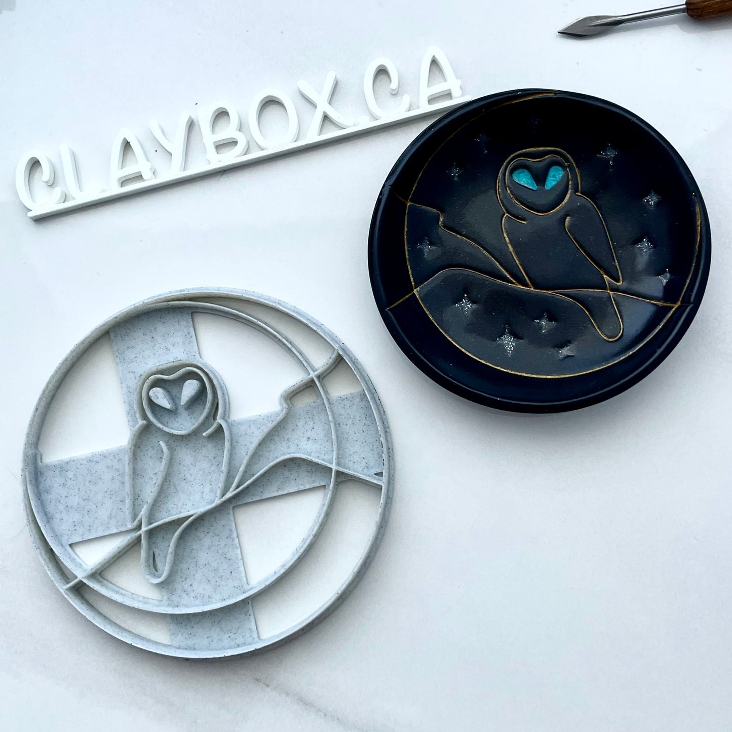 Owl and moon large cutter - perfect for making ring dishes or coasters