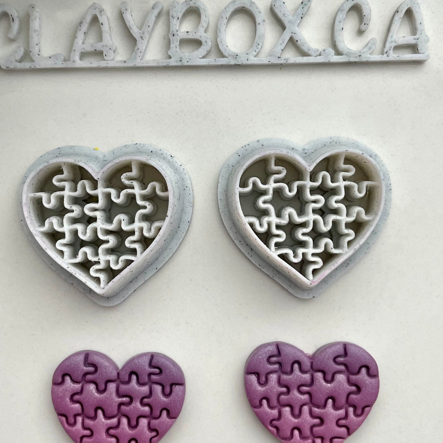 Puzzle heart cutter pair