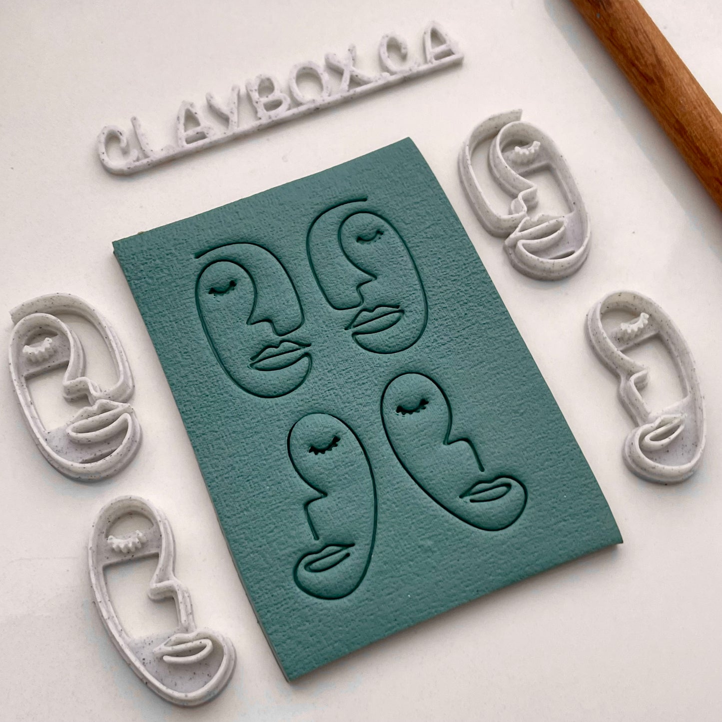 Abstract faces stamp set