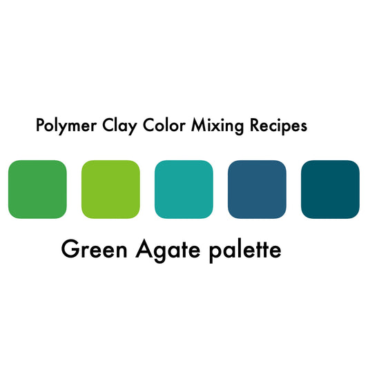 Green Agate palette - FREE color recipes for Premo polymer clay