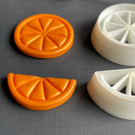 Orange slices stamp/cutter pair