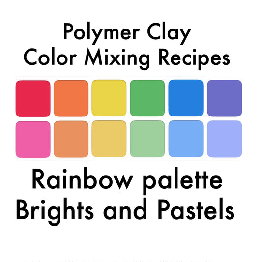 Rainbow palette - color recipes for Premo polymer clay