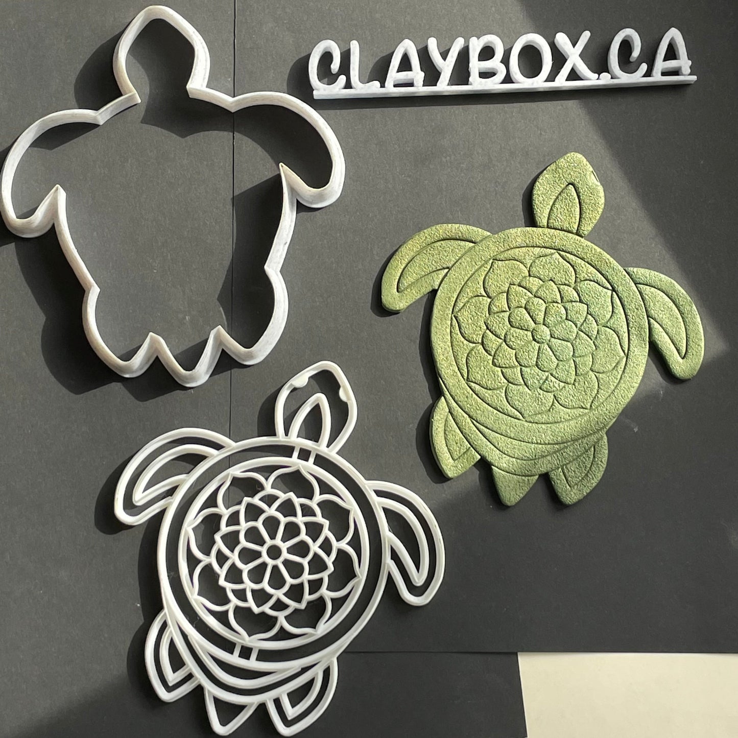 Large mandala turtle stamp with matching outline and circle cutter