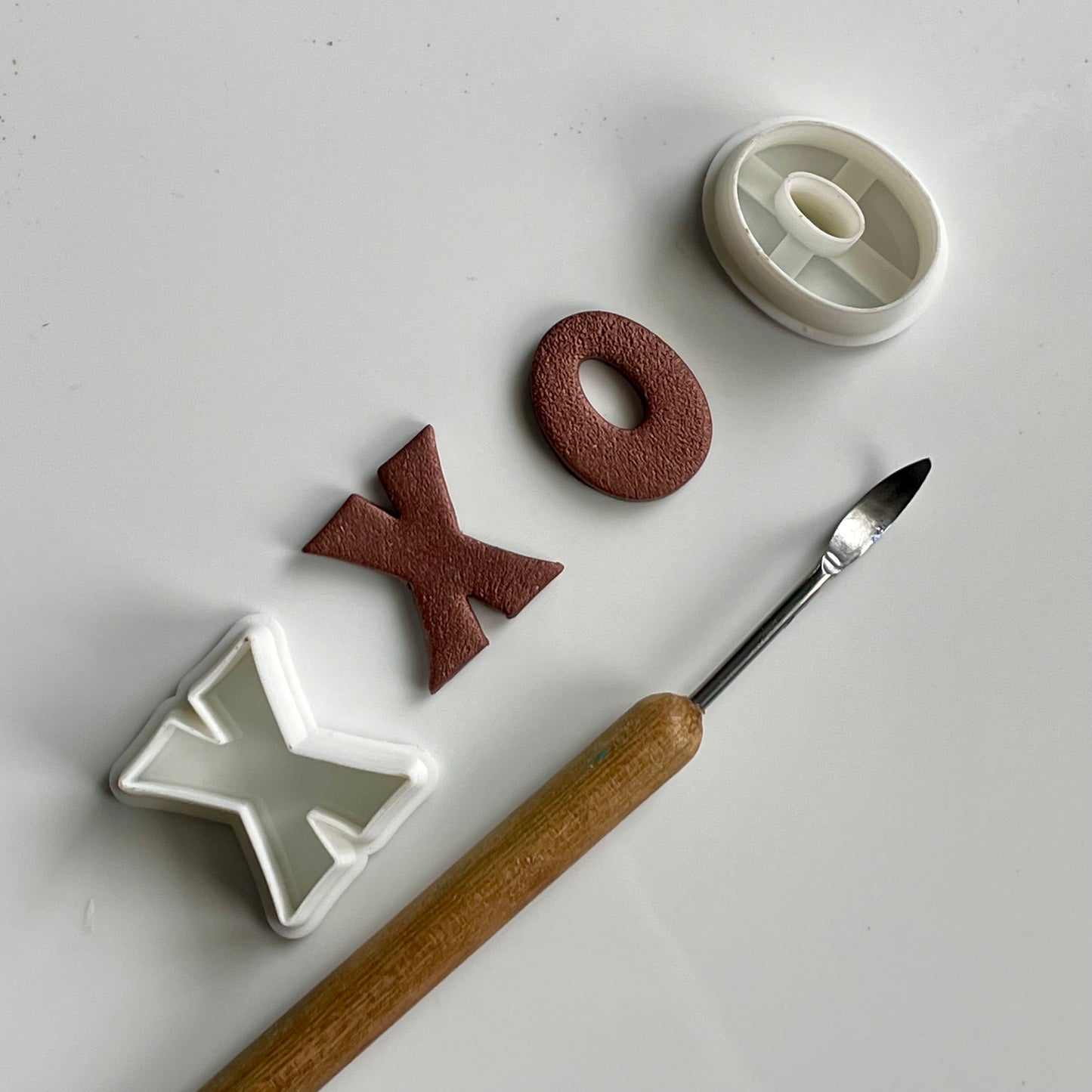 X and O cutter pair - made for use with polymer clay