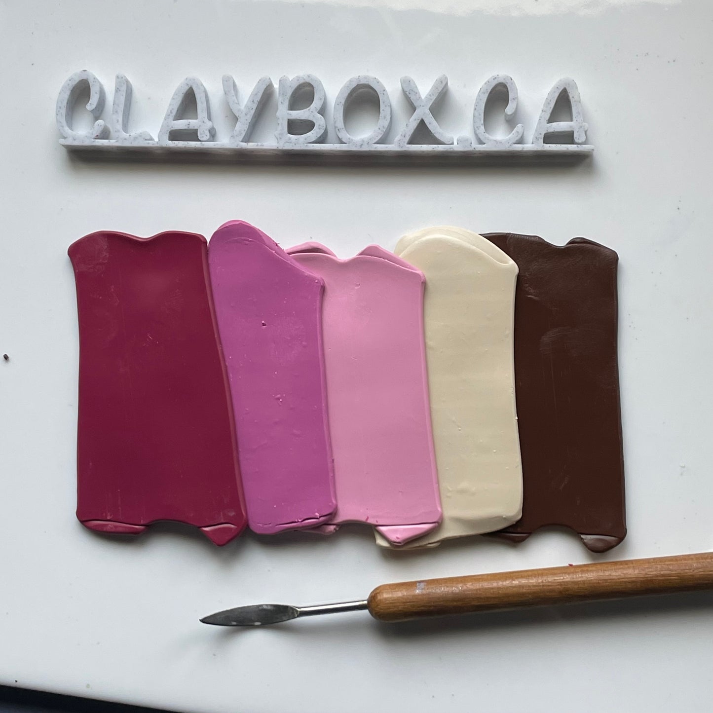 Neapolitan Ice cream palette - color recipes for Premo polymer clay