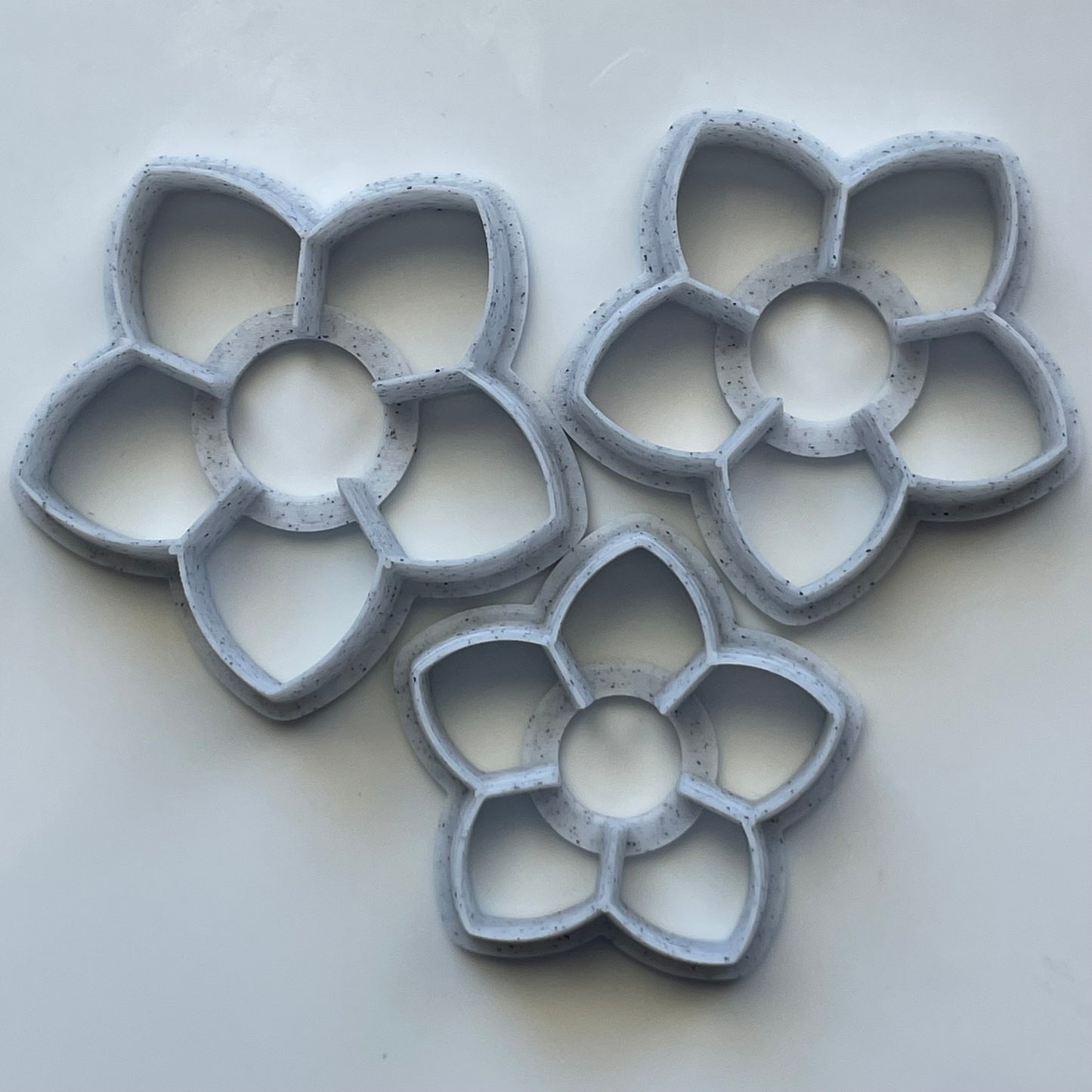 Layered flowers cutter set - made for use with polymer clay