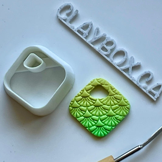Square diamond donut cutter - made for use with polymer clay