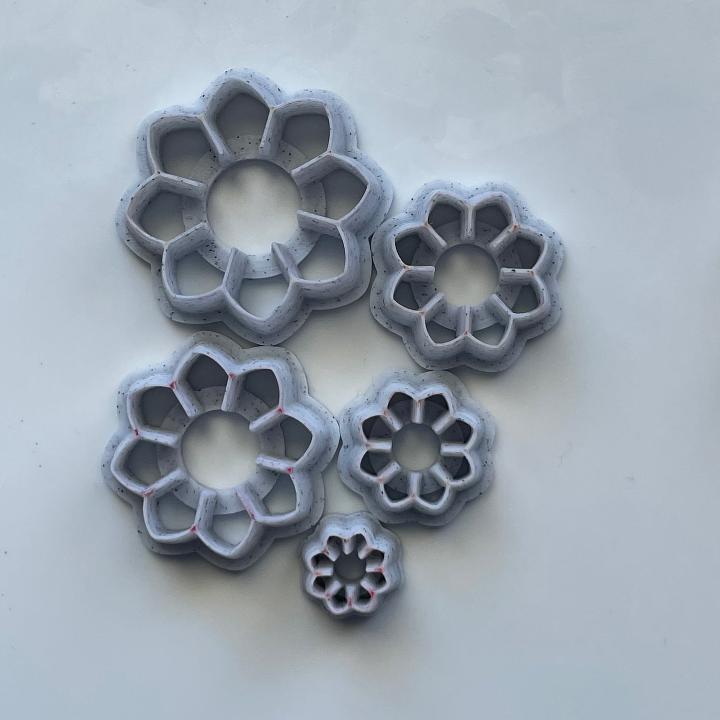 Layered flowers cutter set - made for use with polymer clay