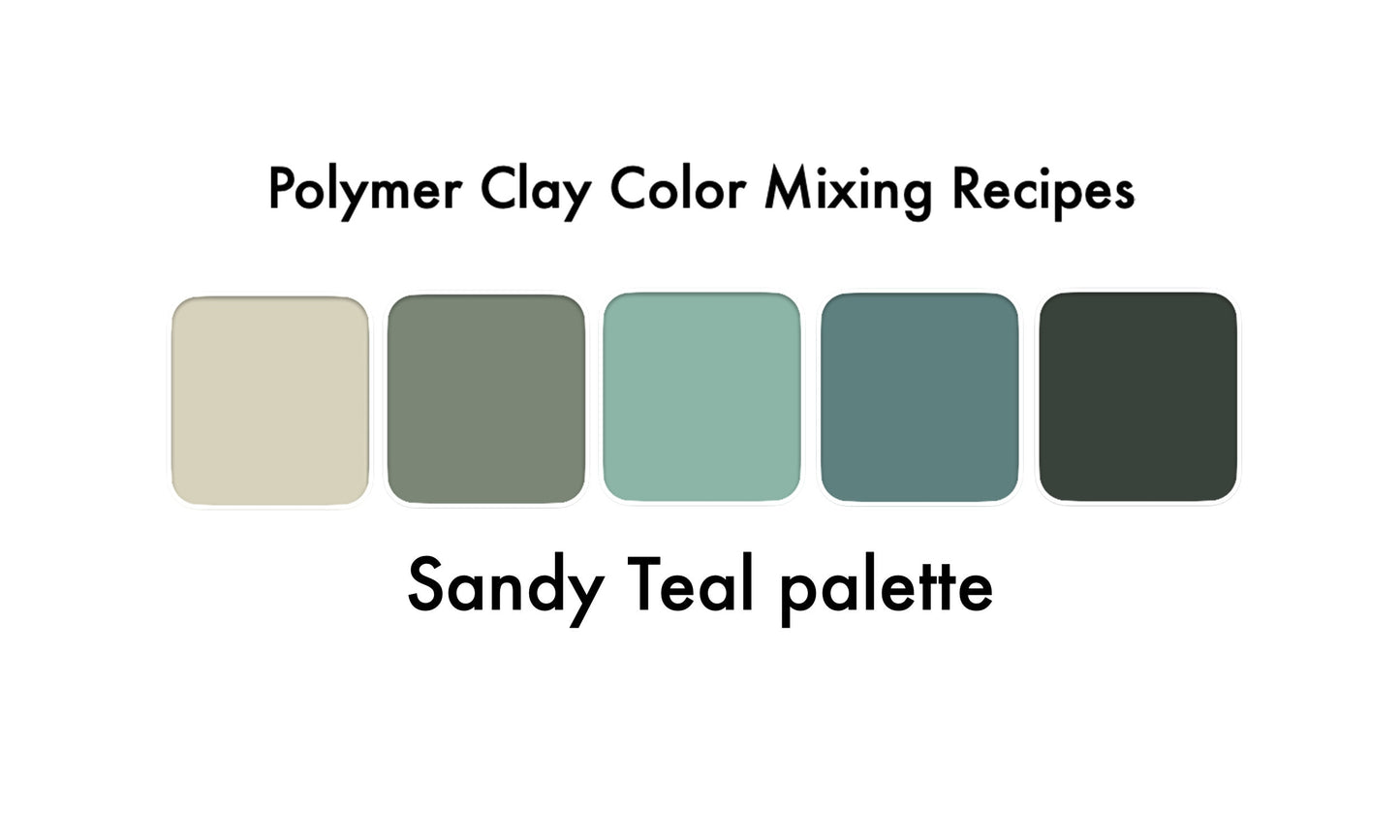 Polymer clay recipes - Sandy Teal