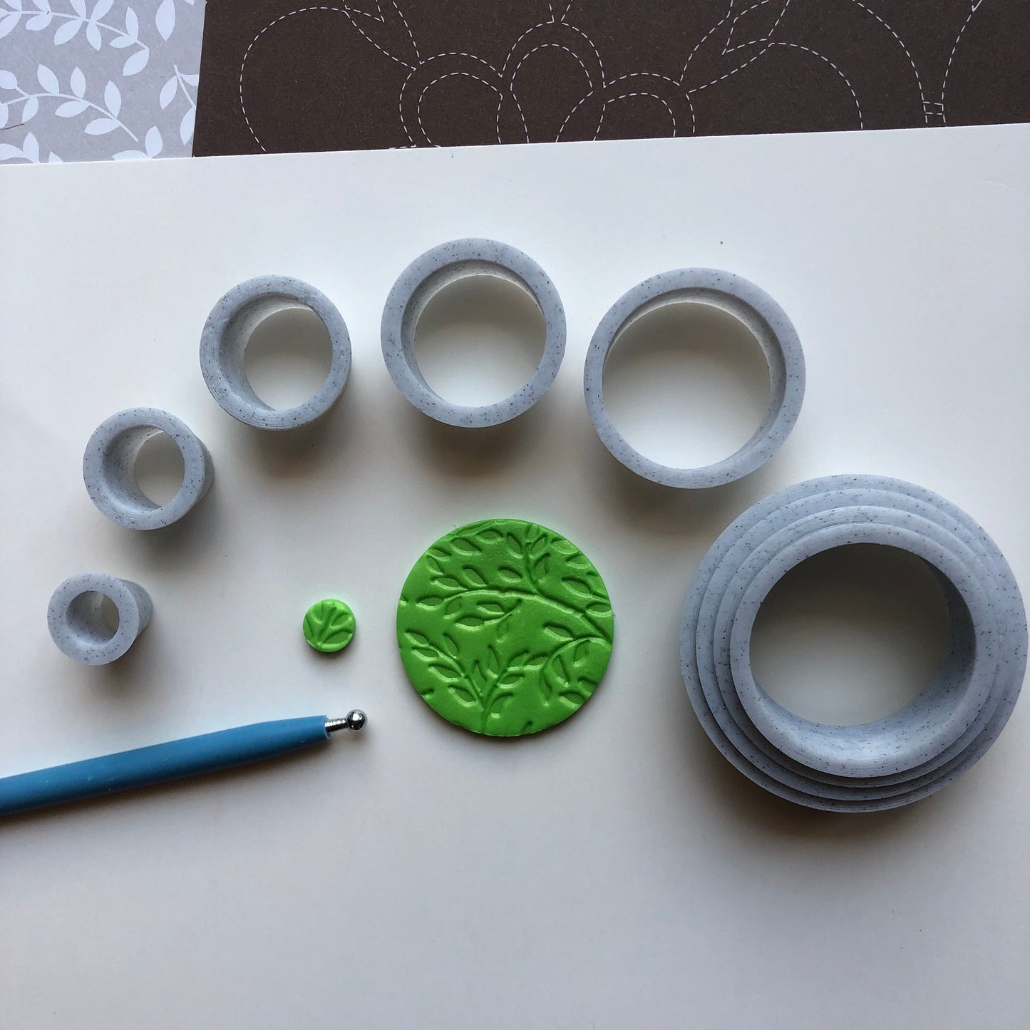 Circle cutters set - made for use with polymer clay