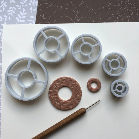 Circle donut cutter - made for use with polymer clay
