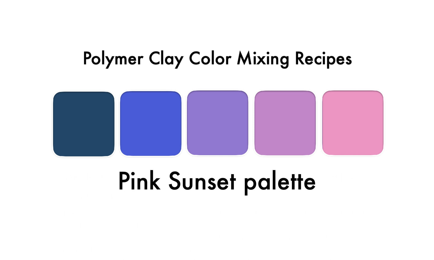 Polymer clay recipes - Pink Sunset