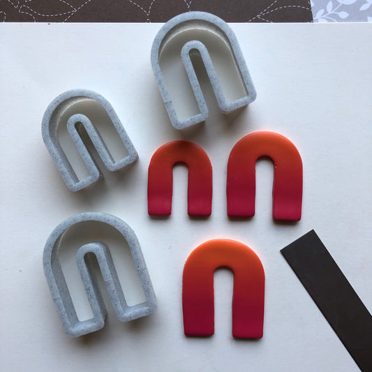 U shape cutter set - made for use with polymer clay