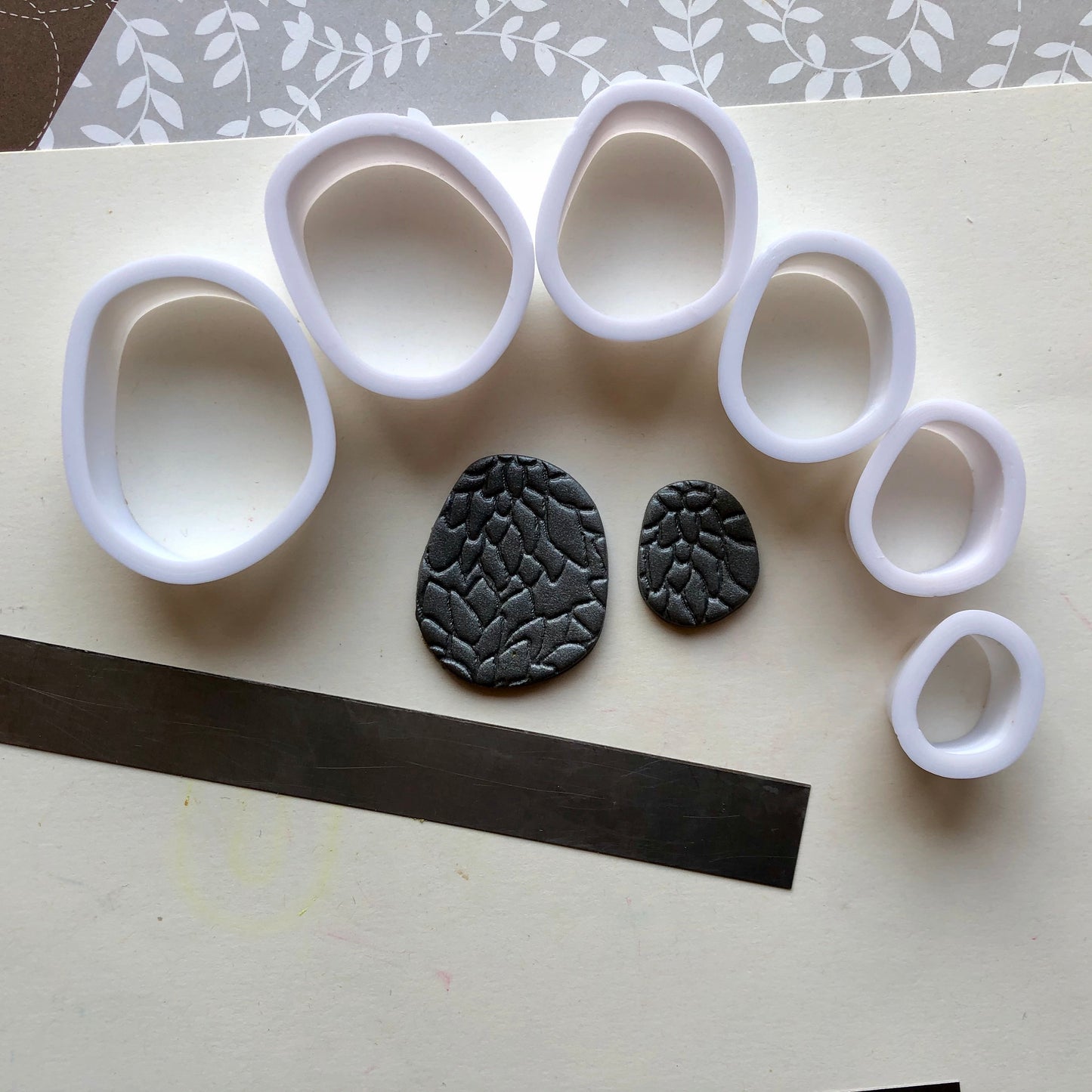 Pebble shape cutter pairs - made for use with polymer clay