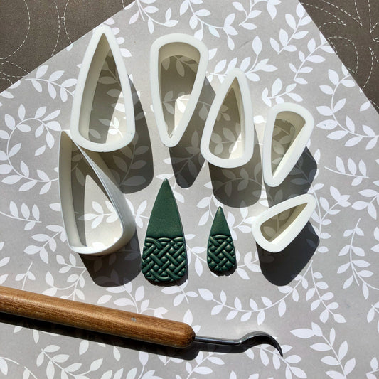 Dagger shape cutter set - made for use with polymer clay