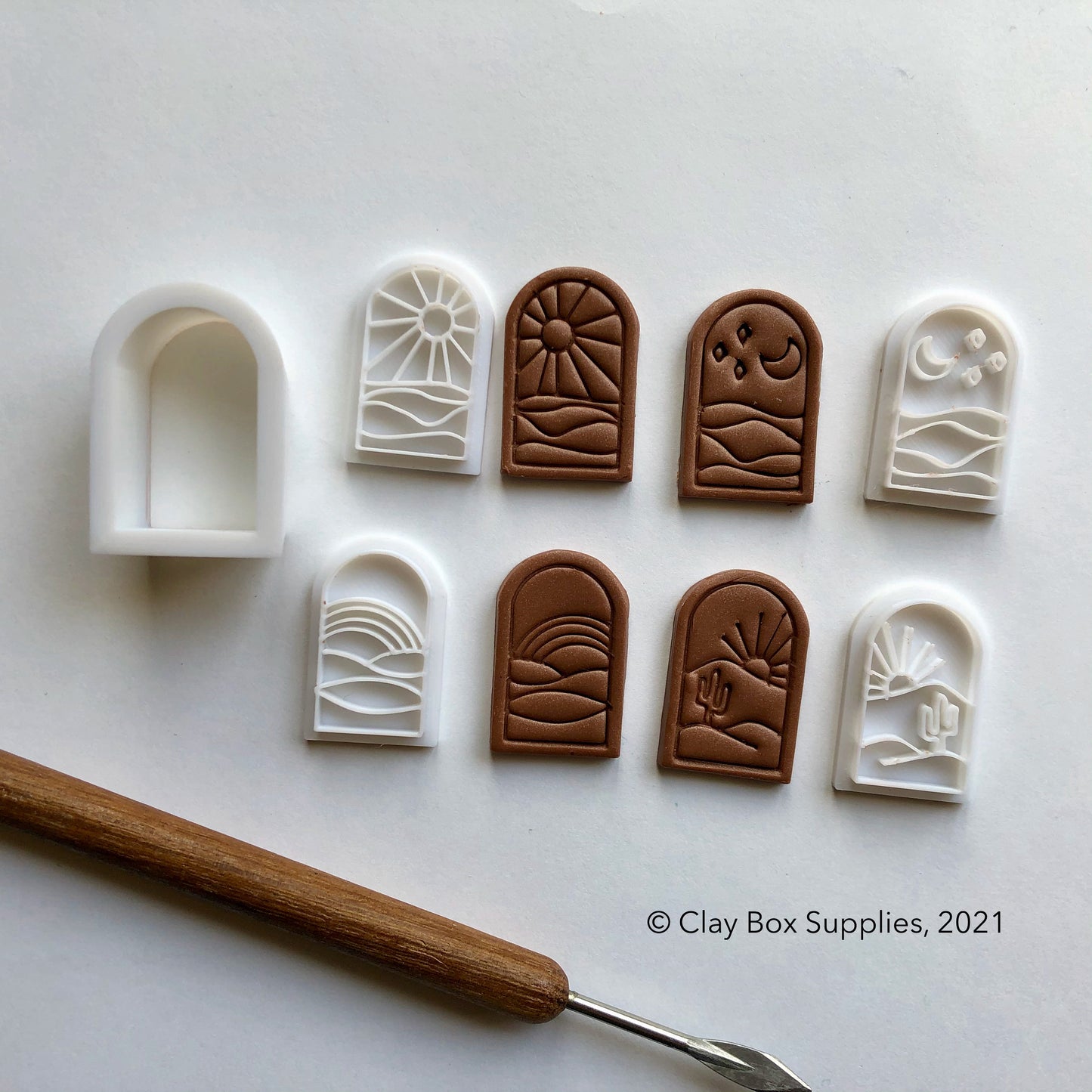 Horizon stamp set - made for use with polymer clay