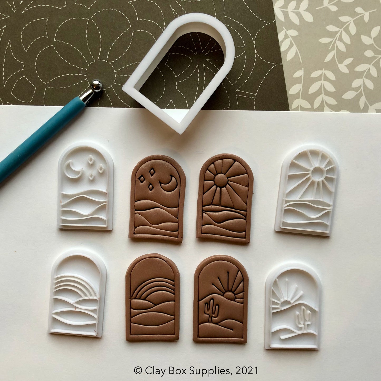 Horizon stamp set - made for use with polymer clay