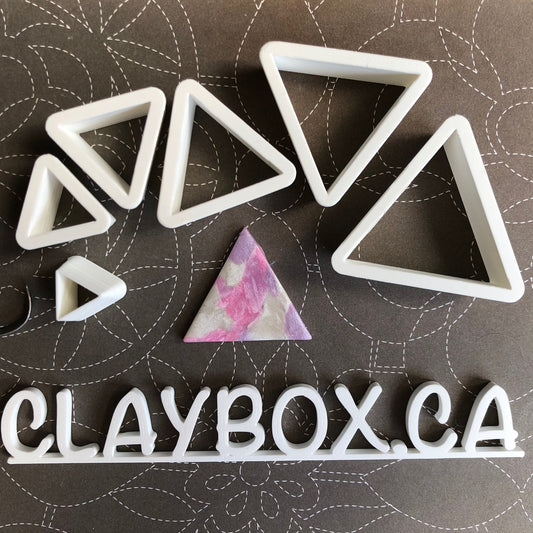 Equilateral triangle cutter set - made for use with polymer clay