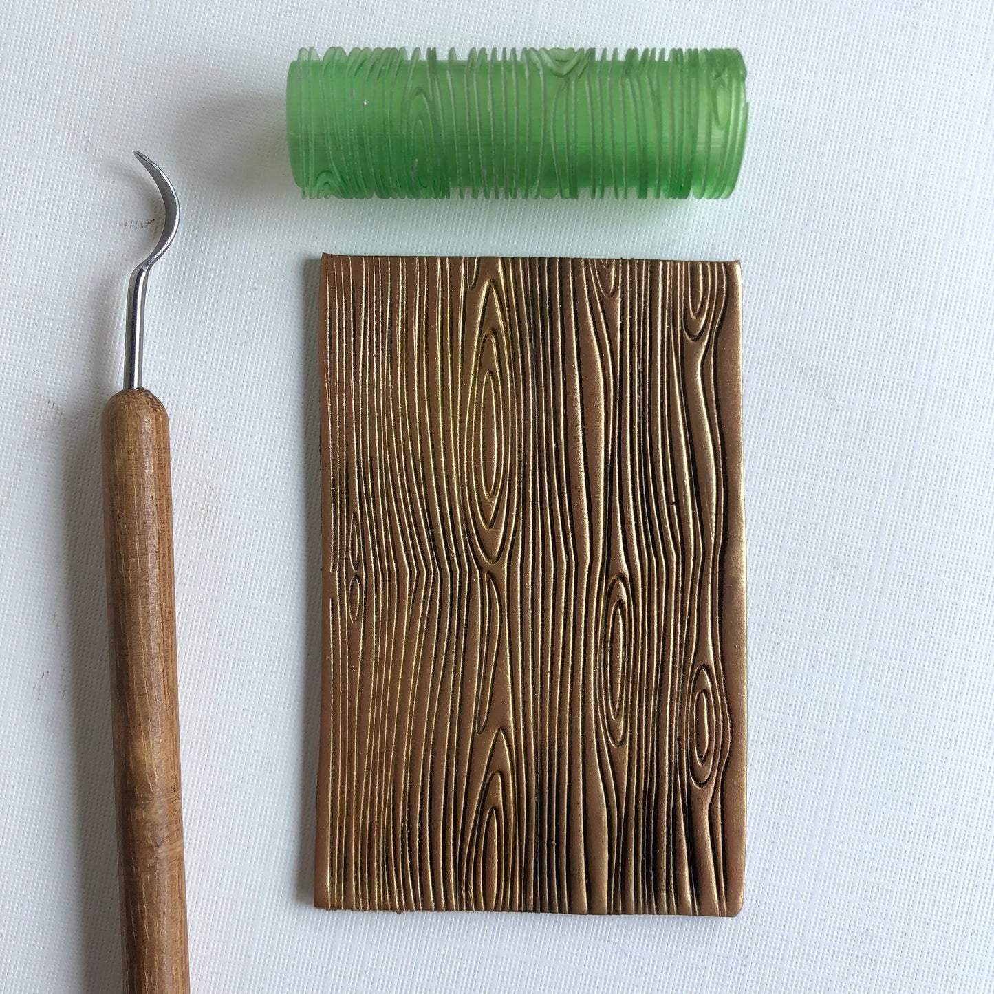 Wood grain roller - made for use with polymer clay