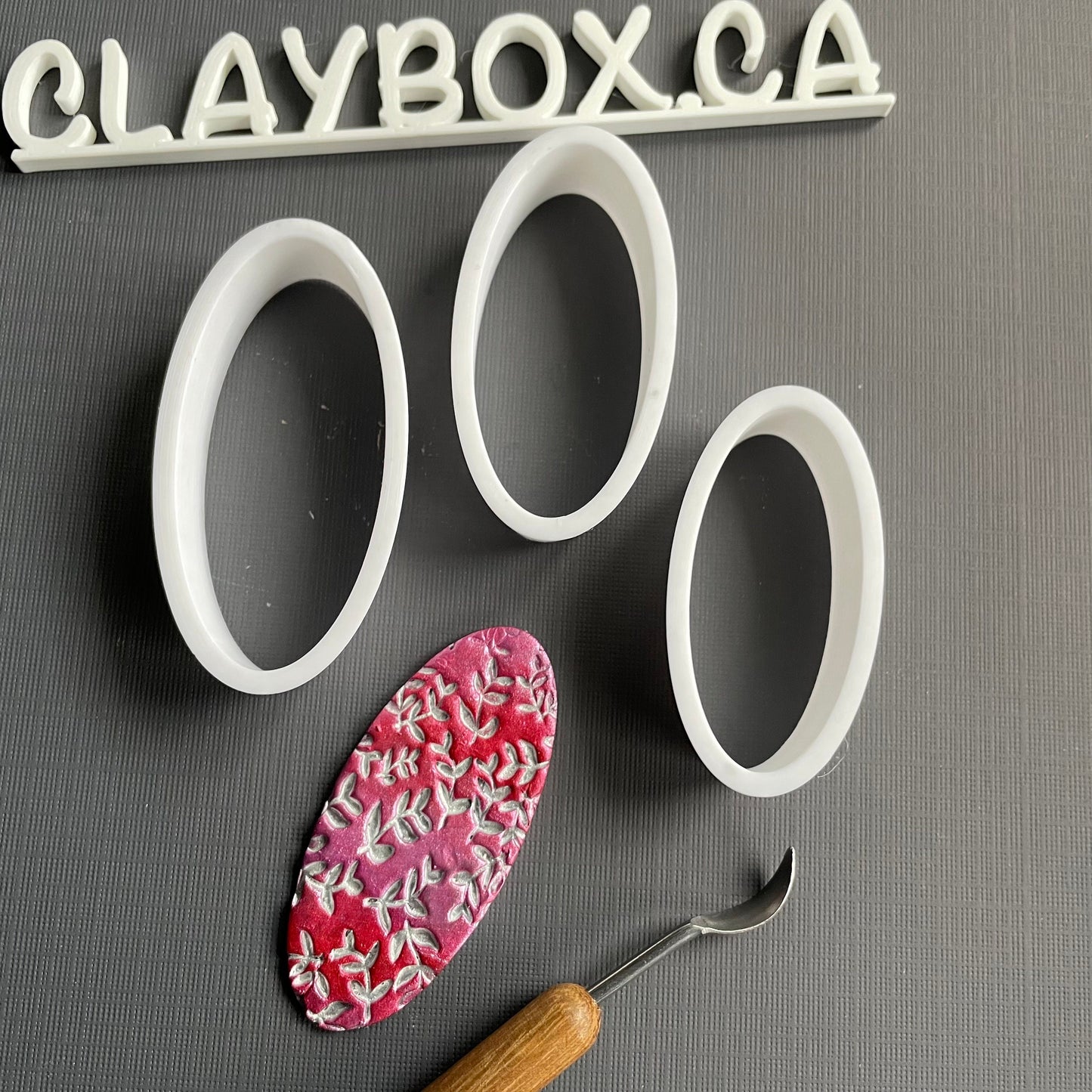 Slim oval cutter set - made for use with polymer clay