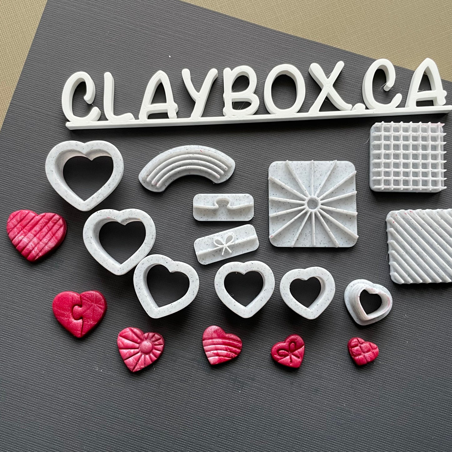 I Heart These stamps and cutters - made for use with polymer clay