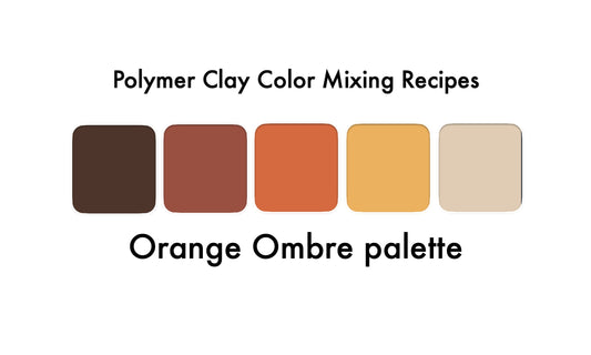 Polymer clay recipes for Sculpey Premo clay - Orange Ombre