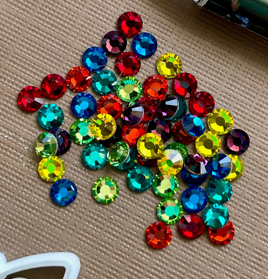 Hot fix crystals - 100 mixed colors