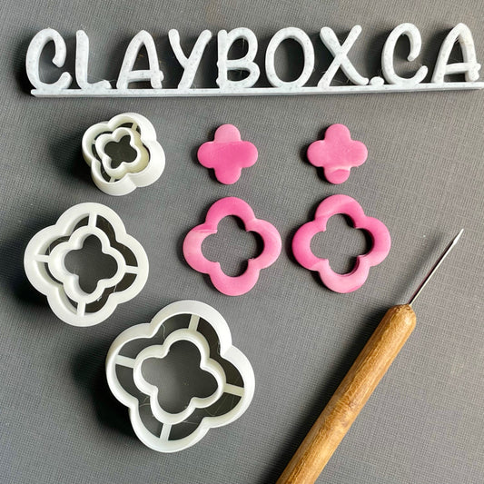 Quatrefoil donut cutter - made for use with polymer clay