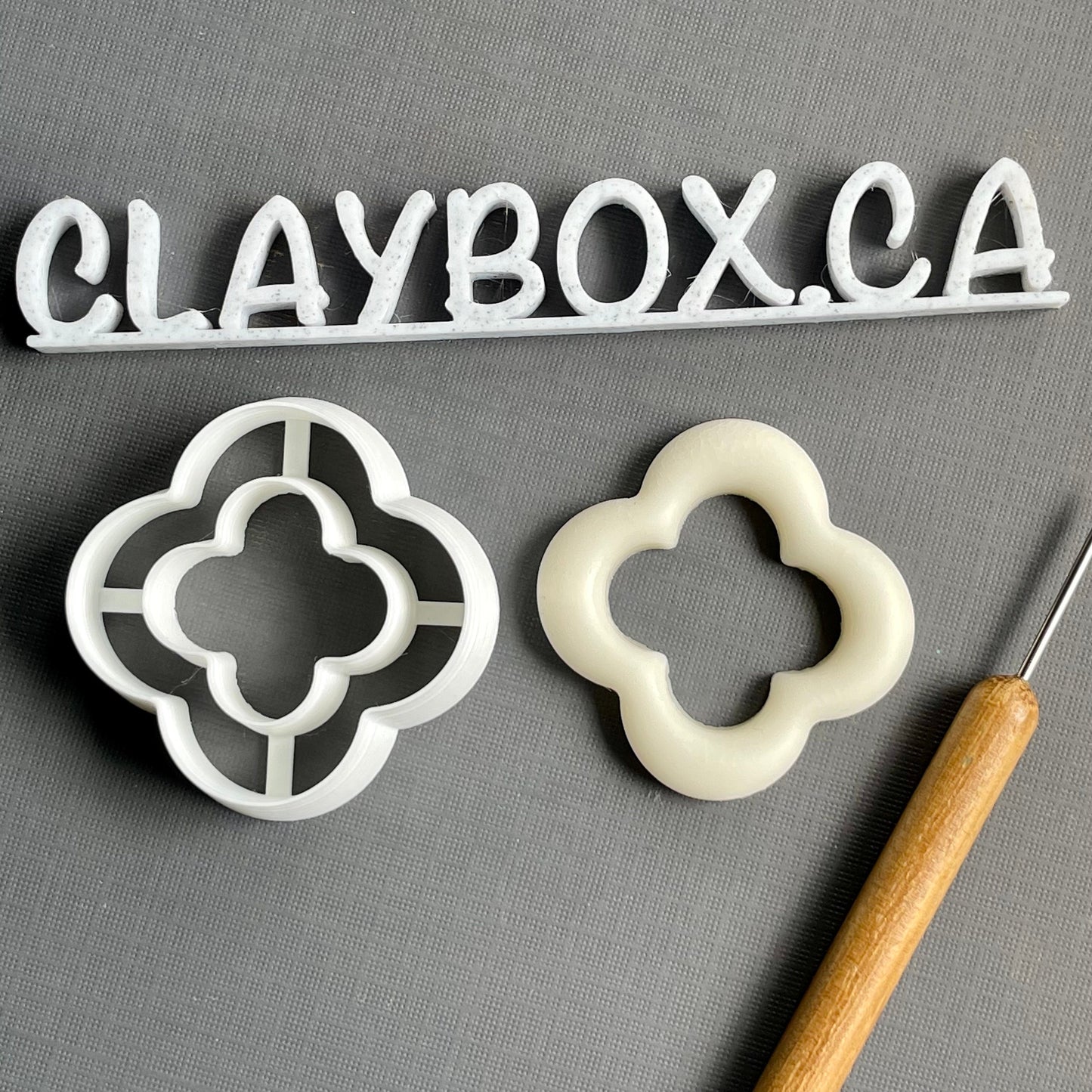 Quatrefoil donut cutter - made for use with polymer clay