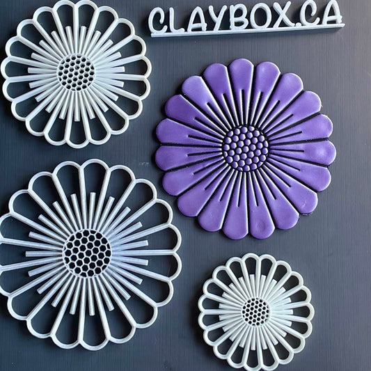 Large daisy stamp - made for use with polymer clay